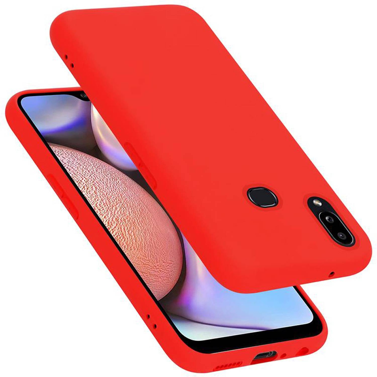 Cadorabo Schutzhülle für Samsung Galaxy A10s / M01s Hülle in Rot Handyhülle Case Cover TPU Etui