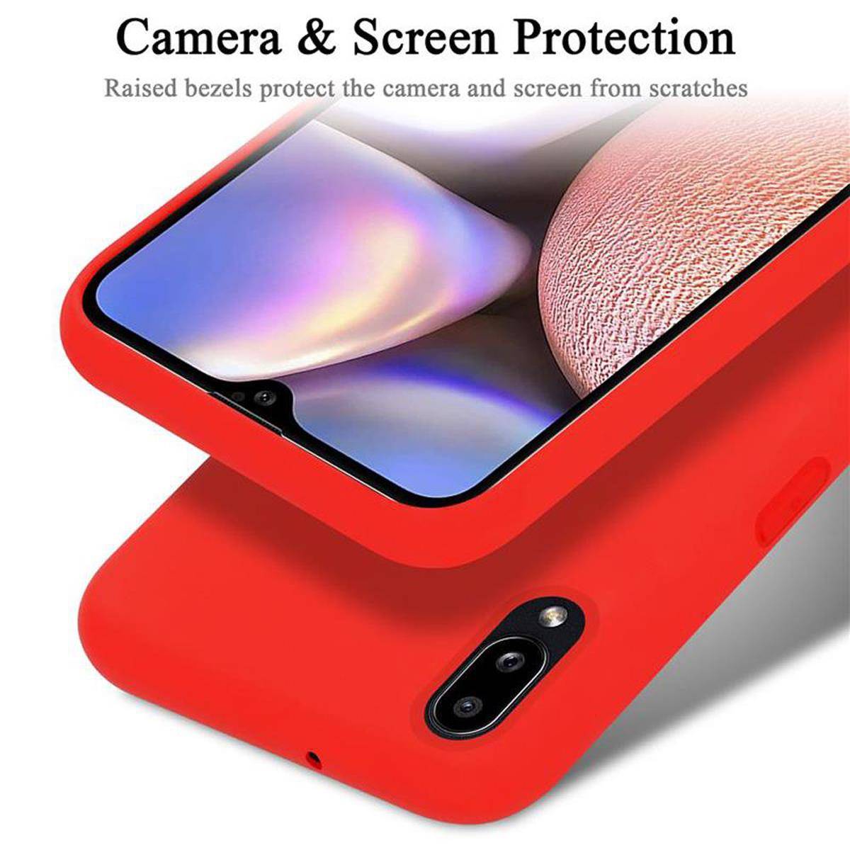 Cadorabo Schutzhülle für Samsung Galaxy A10s / M01s Hülle in Rot Handyhülle Case Cover TPU Etui