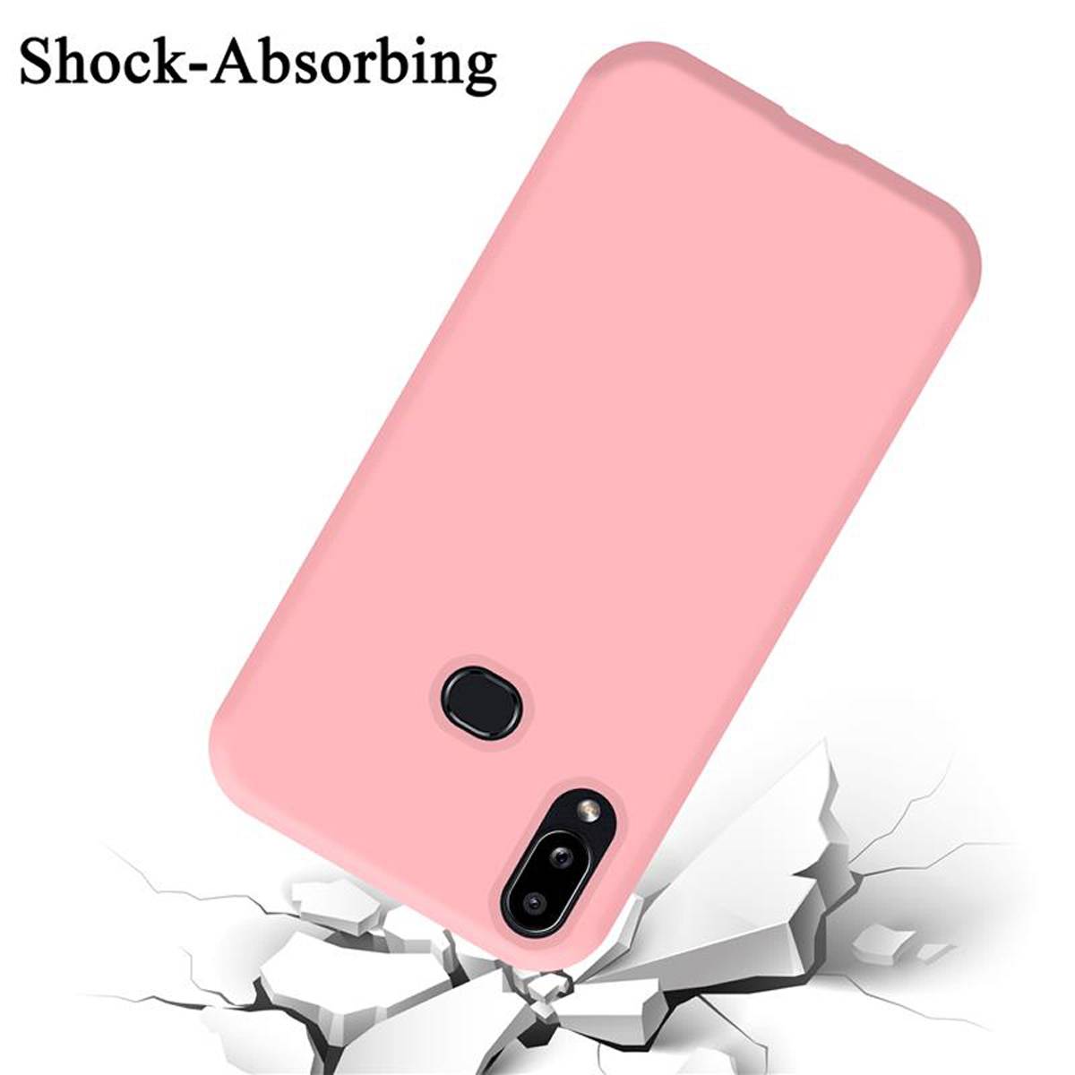 Cadorabo Schutzhülle für Samsung Galaxy A10s / M01s Hülle in Rosa Handyhülle Case Cover TPU Etui