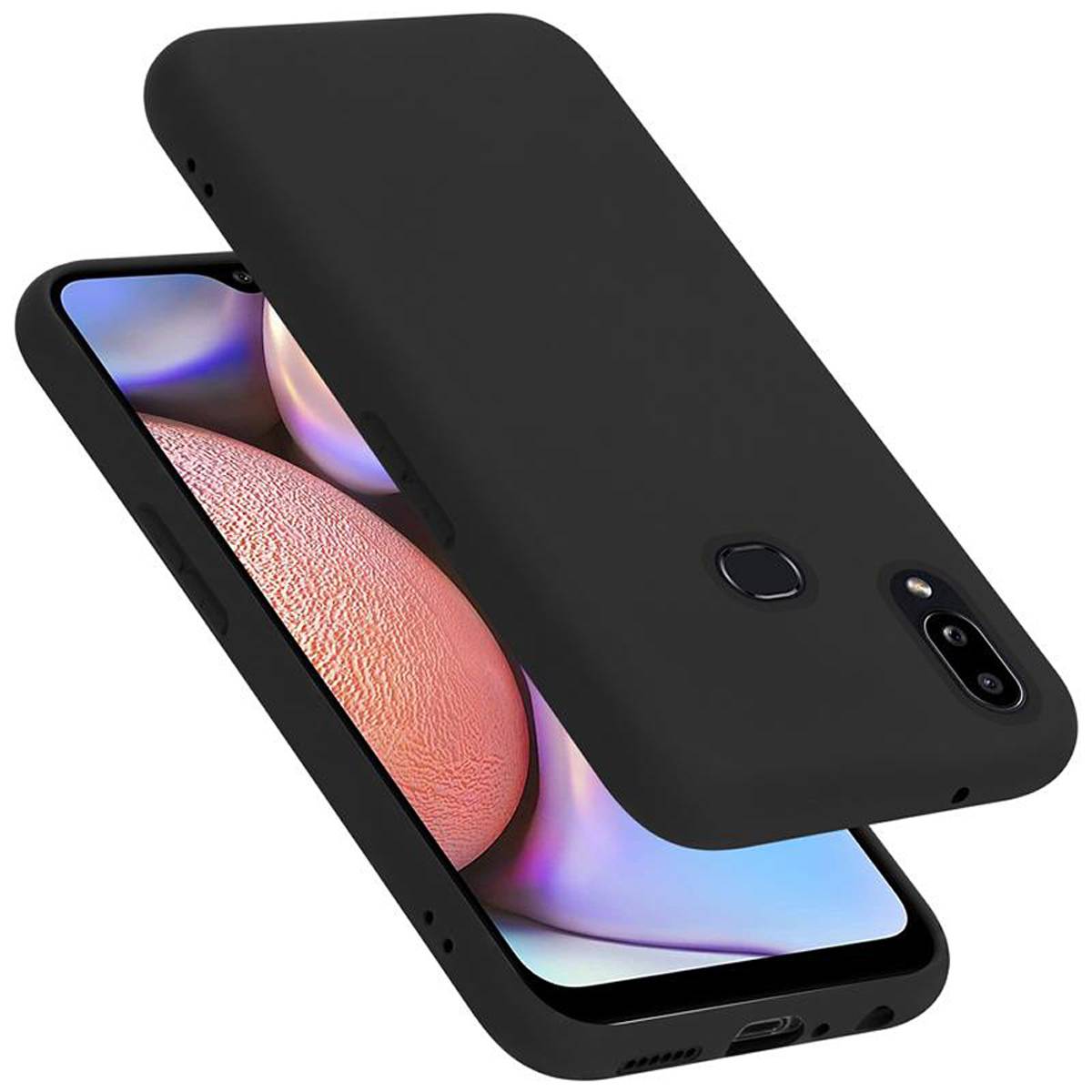 Cadorabo Schutzhülle für Samsung Galaxy A10s / M01s Hülle in Schwarz Handyhülle Case Cover TPU Etui
