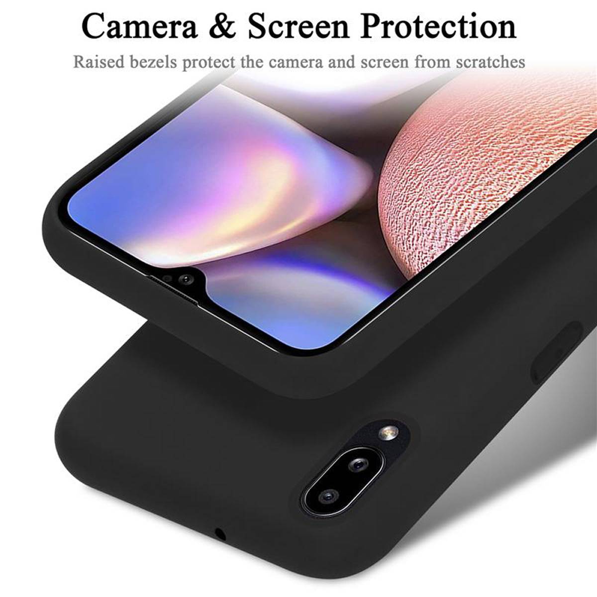 Cadorabo Schutzhülle für Samsung Galaxy A10s / M01s Hülle in Schwarz Handyhülle Case Cover TPU Etui