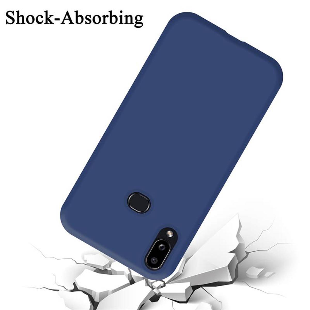 Cadorabo Schutzhülle für Samsung Galaxy A10s / M01s Hülle in Blau Handyhülle Case Cover TPU Etui