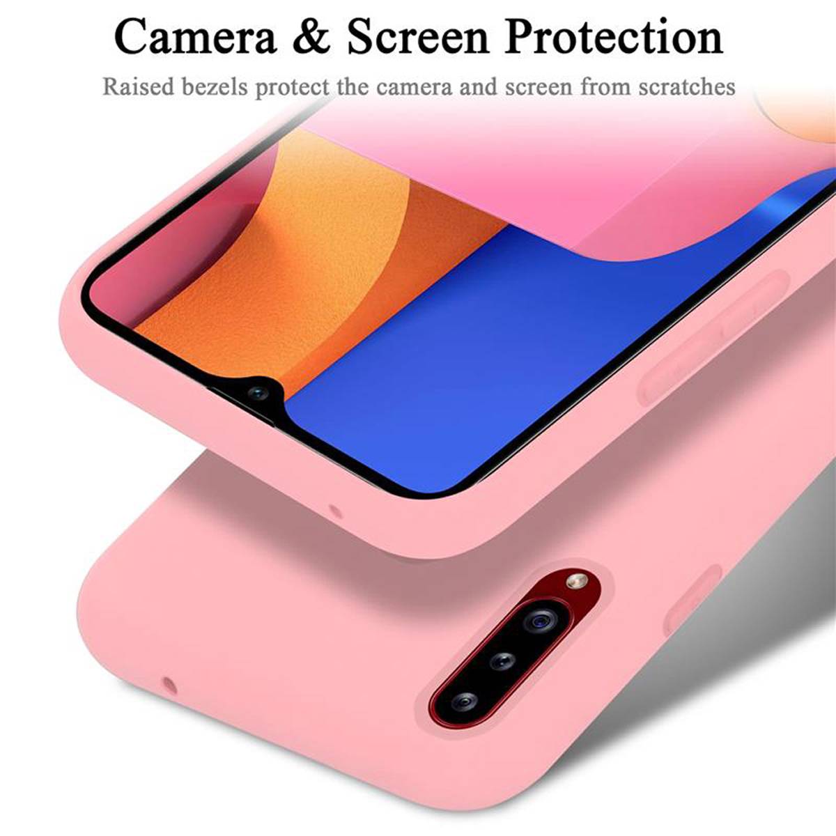 Cadorabo Schutzhülle für Samsung Galaxy A20s Hülle in Rosa Handyhülle Case Cover TPU Etui