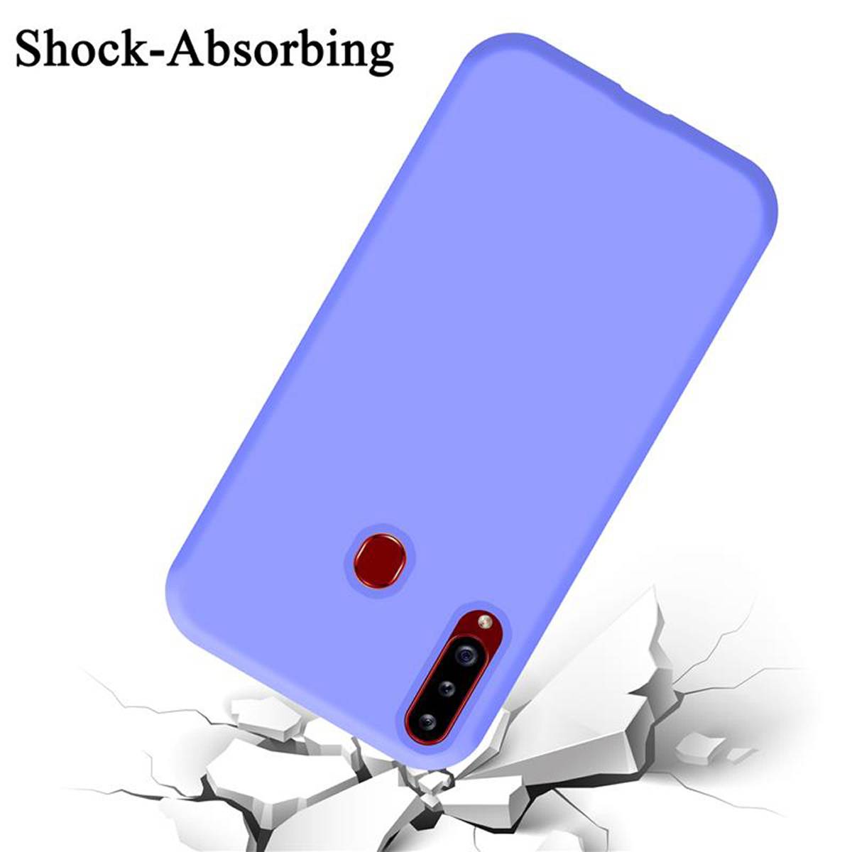 Cadorabo Schutzhülle für Samsung Galaxy A20s Hülle in Lila Handyhülle Case Cover TPU Etui