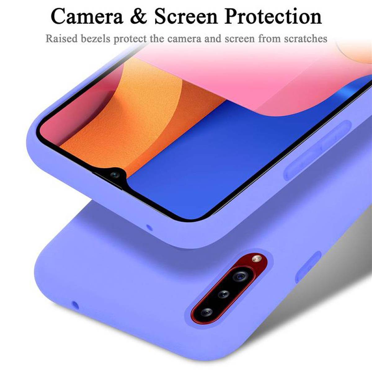 Cadorabo Schutzhülle für Samsung Galaxy A20s Hülle in Lila Handyhülle Case Cover TPU Etui