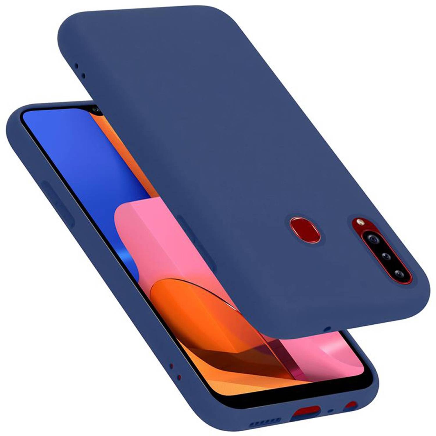 Cadorabo Schutzhülle für Samsung Galaxy A20s Hülle in Blau Handyhülle Case Cover TPU Etui