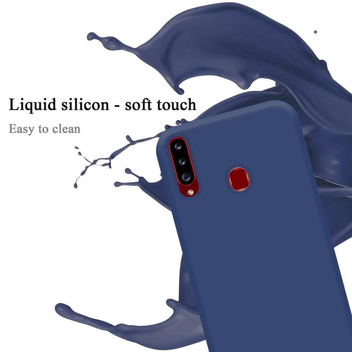 Cadorabo Schutzhülle für Samsung Galaxy A20s Hülle in Blau Handyhülle Case Cover TPU Etui
