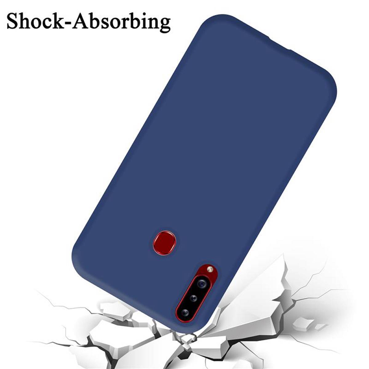 Cadorabo Schutzhülle für Samsung Galaxy A20s Hülle in Blau Handyhülle Case Cover TPU Etui
