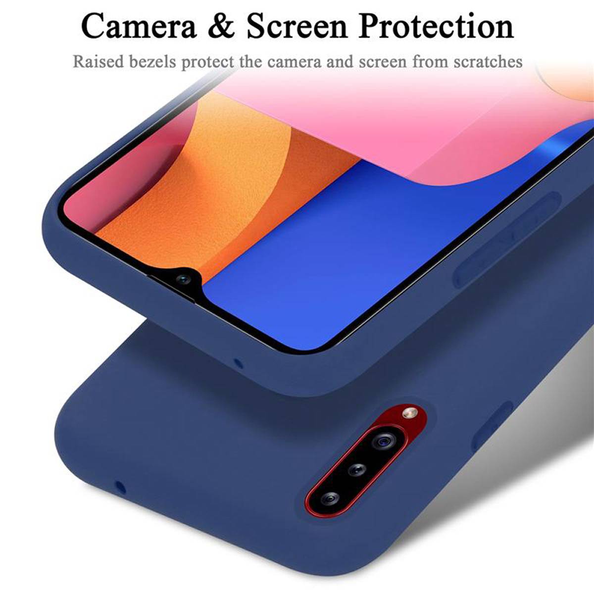 Cadorabo Schutzhülle für Samsung Galaxy A20s Hülle in Blau Handyhülle Case Cover TPU Etui