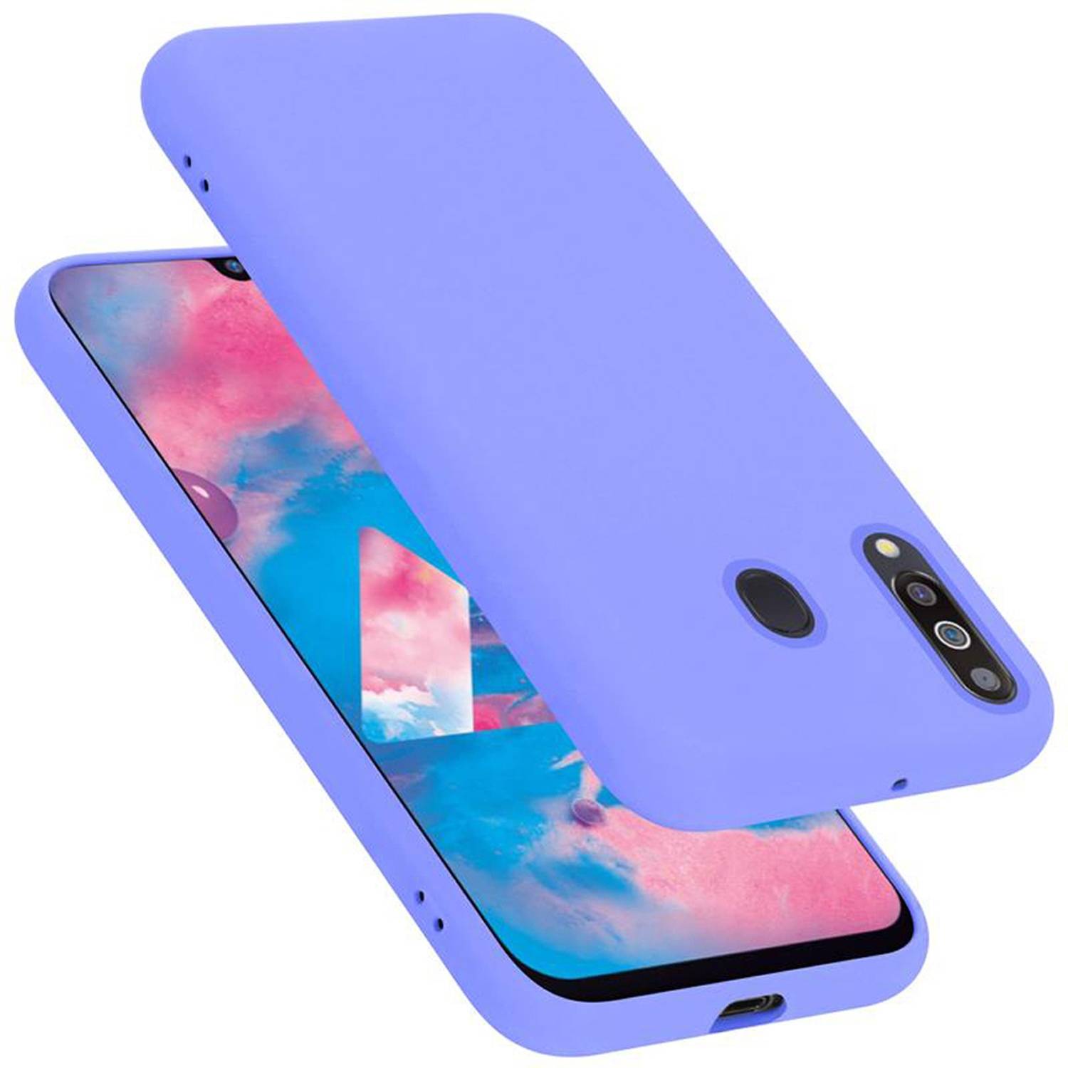 Cadorabo Schutzhülle für Samsung Galaxy M30 / A40s Hülle in Lila Handyhülle Case Cover TPU Etui
