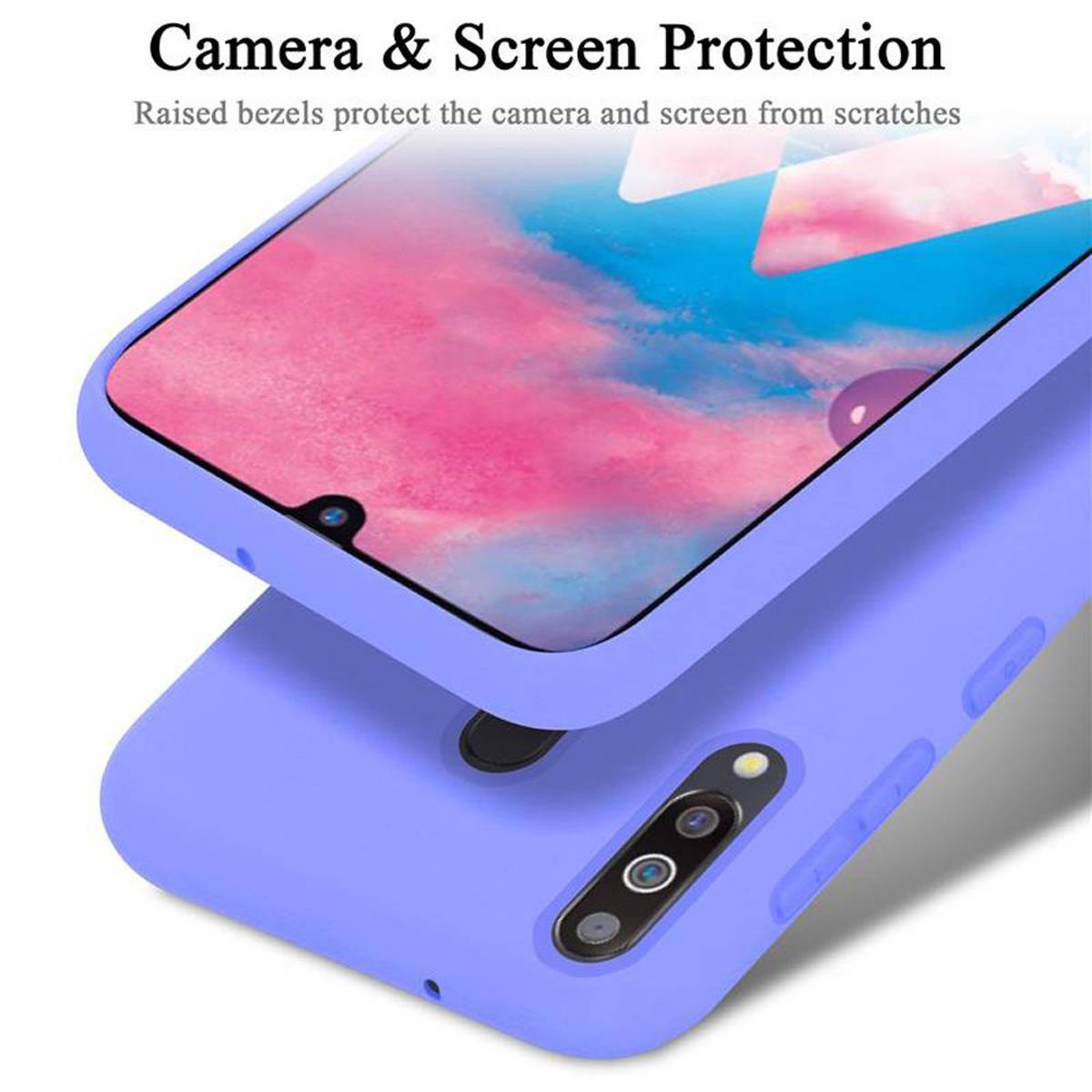 Cadorabo Schutzhülle für Samsung Galaxy M30 / A40s Hülle in Lila Handyhülle Case Cover TPU Etui