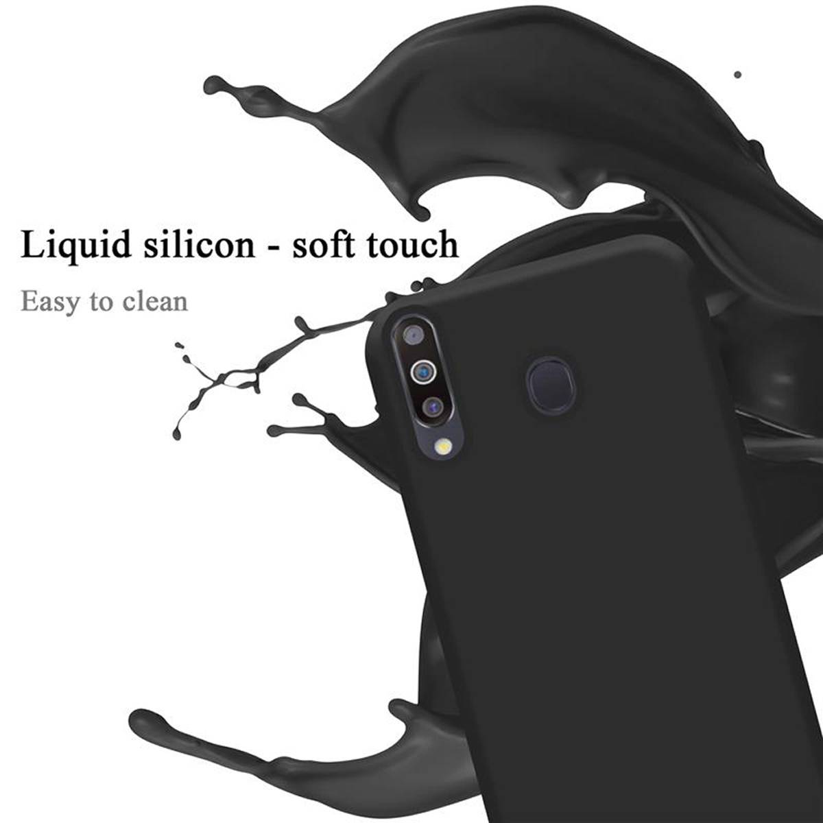 Cadorabo Schutzhülle für Samsung Galaxy M30 / A40s Hülle in Schwarz Handyhülle Case Cover TPU Etui