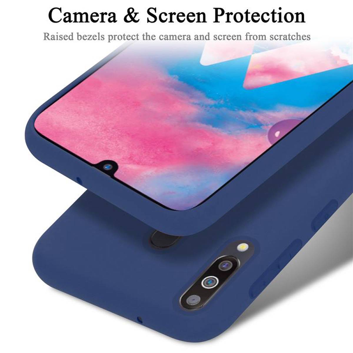 Cadorabo Schutzhülle für Samsung Galaxy M30 / A40s Hülle in Blau Handyhülle Case Cover TPU Etui