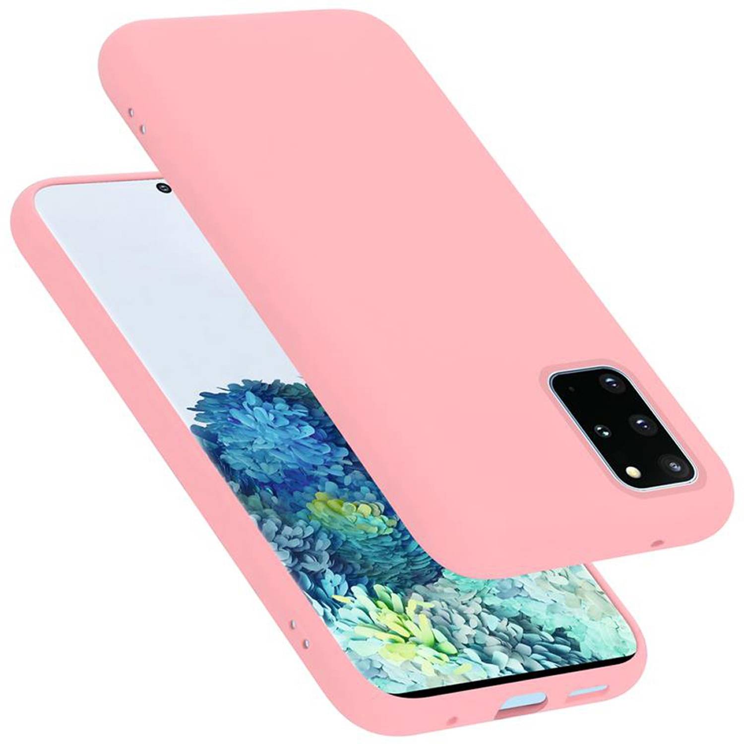 Cadorabo Schutzhülle für Samsung Galaxy S20 PLUS Hülle in Rosa Handyhülle Case Cover TPU Etui