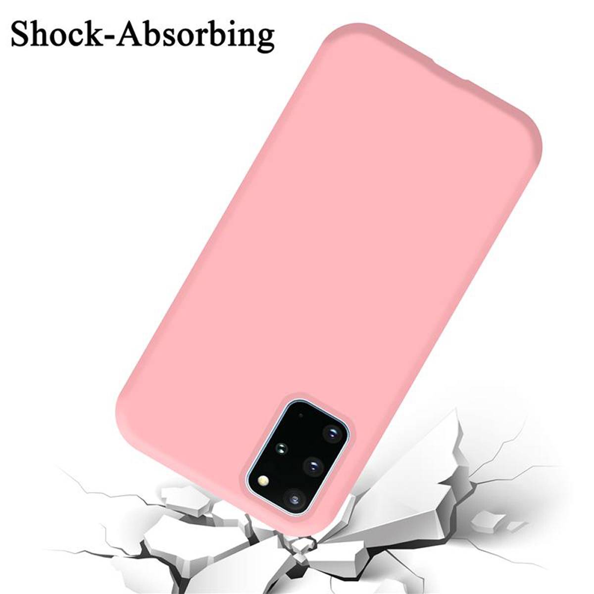 Cadorabo Schutzhülle für Samsung Galaxy S20 PLUS Hülle in Rosa Handyhülle Case Cover TPU Etui