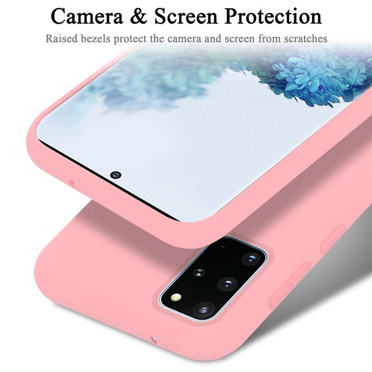 Cadorabo Schutzhülle für Samsung Galaxy S20 PLUS Hülle in Rosa Handyhülle Case Cover TPU Etui