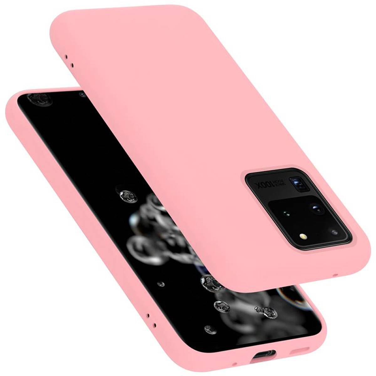 Cadorabo Schutzhülle für Samsung Galaxy S20 ULTRA Hülle in Rosa Handyhülle Case Cover TPU Etui