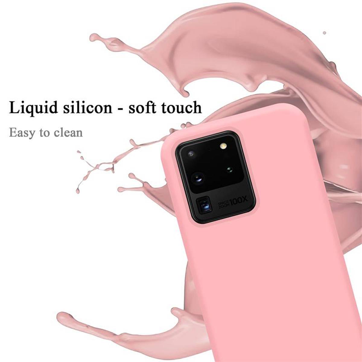 Cadorabo Schutzhülle für Samsung Galaxy S20 ULTRA Hülle in Rosa Handyhülle Case Cover TPU Etui