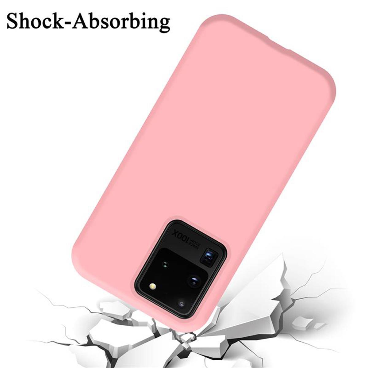 Cadorabo Schutzhülle für Samsung Galaxy S20 ULTRA Hülle in Rosa Handyhülle Case Cover TPU Etui