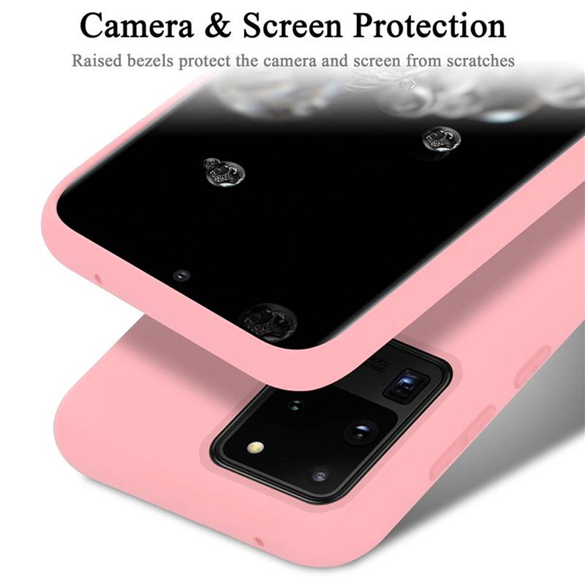 Cadorabo Schutzhülle für Samsung Galaxy S20 ULTRA Hülle in Rosa Handyhülle Case Cover TPU Etui