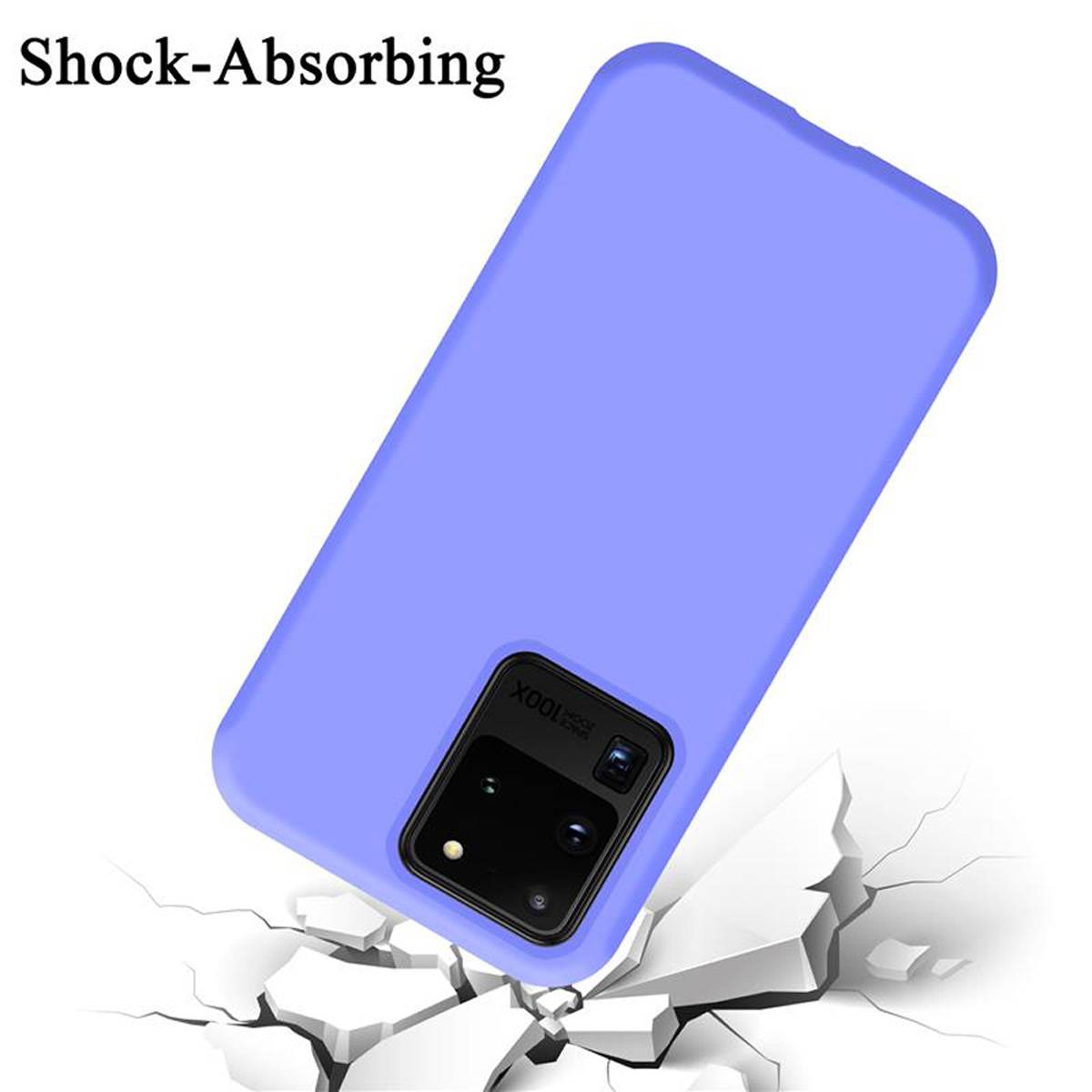 Cadorabo Schutzhülle für Samsung Galaxy S20 ULTRA Hülle in Lila Handyhülle Case Cover TPU Etui