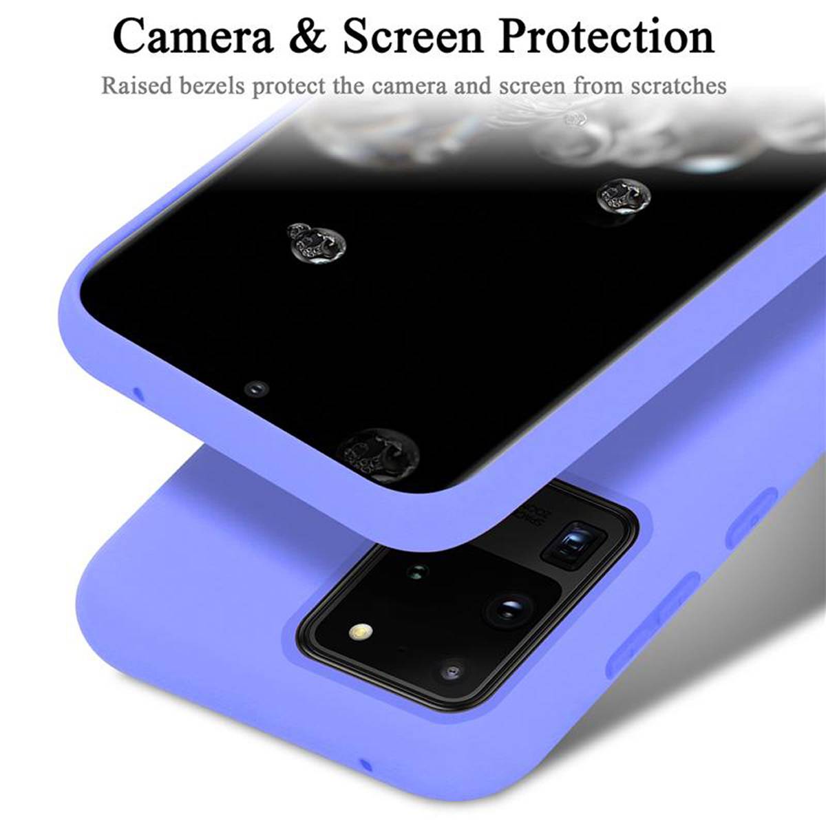 Cadorabo Schutzhülle für Samsung Galaxy S20 ULTRA Hülle in Lila Handyhülle Case Cover TPU Etui