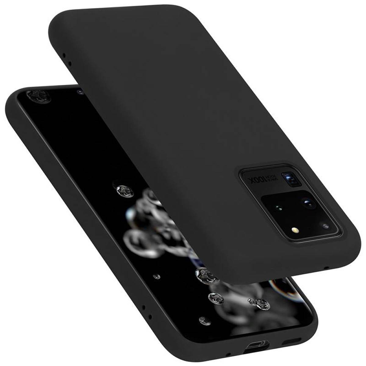 Cadorabo Schutzhülle für Samsung Galaxy S20 ULTRA Hülle in Schwarz Handyhülle Case Cover TPU Etui