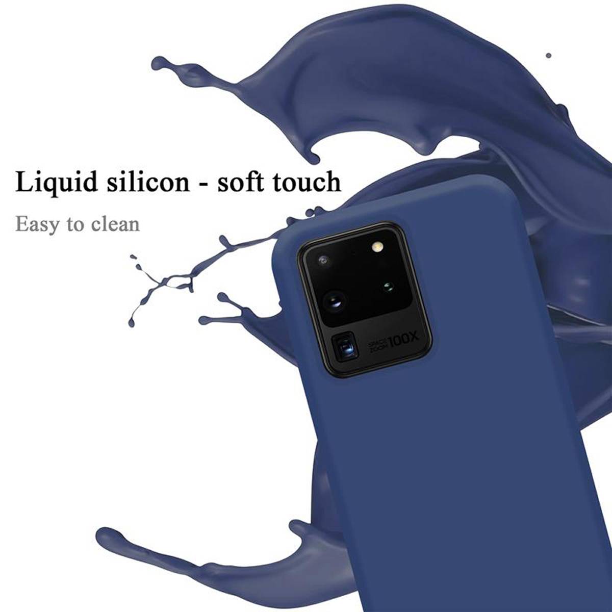 Cadorabo Schutzhülle für Samsung Galaxy S20 ULTRA Hülle in Blau Handyhülle Case Cover TPU Etui
