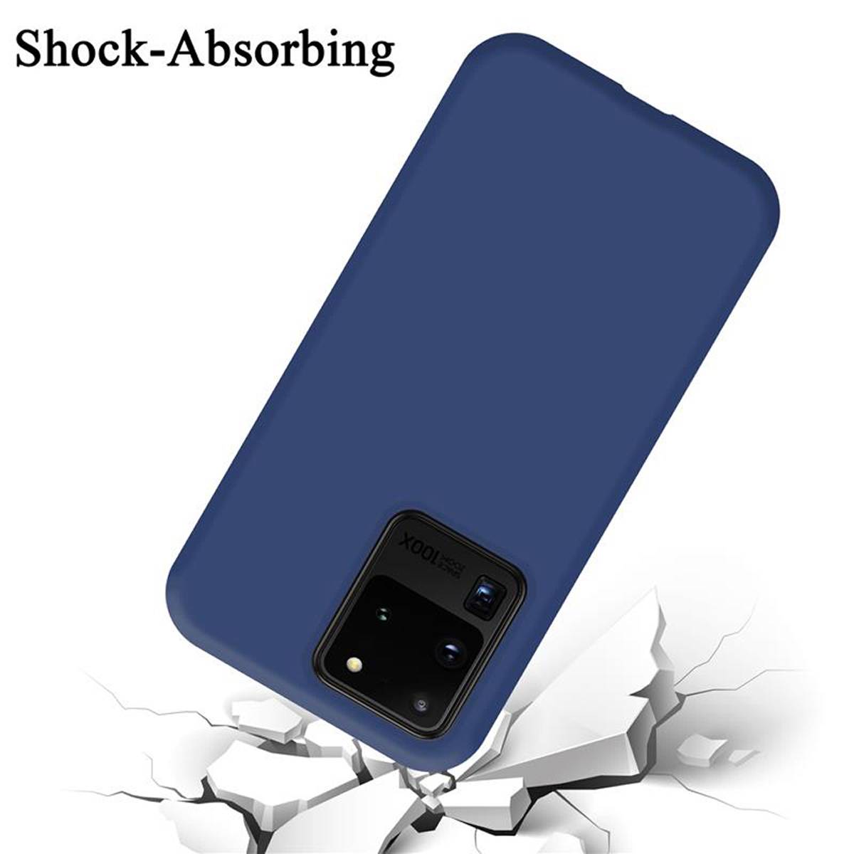 Cadorabo Schutzhülle für Samsung Galaxy S20 ULTRA Hülle in Blau Handyhülle Case Cover TPU Etui