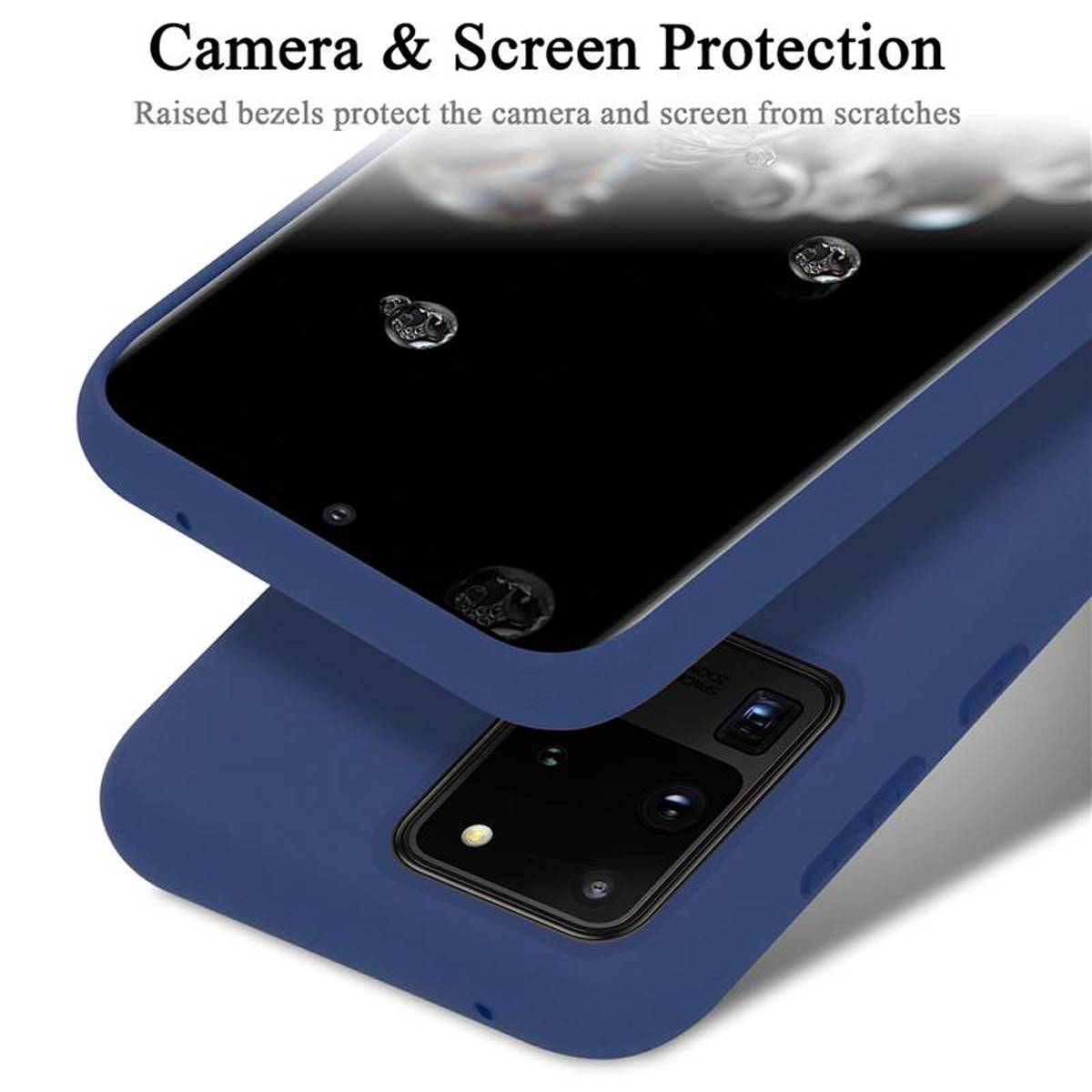 Cadorabo Schutzhülle für Samsung Galaxy S20 ULTRA Hülle in Blau Handyhülle Case Cover TPU Etui