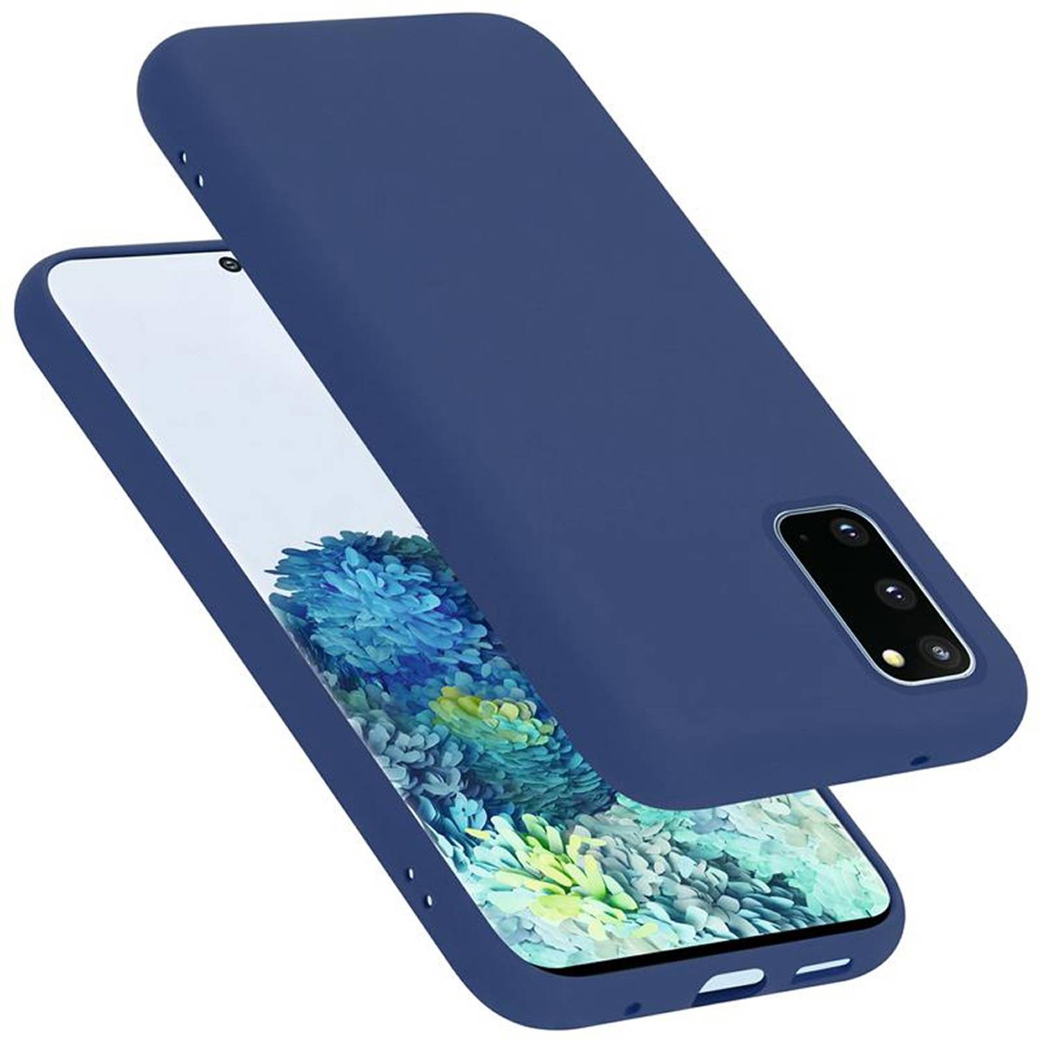 Cadorabo Schutzhülle für Samsung Galaxy S20 Hülle in Blau Handyhülle Case Cover TPU Etui