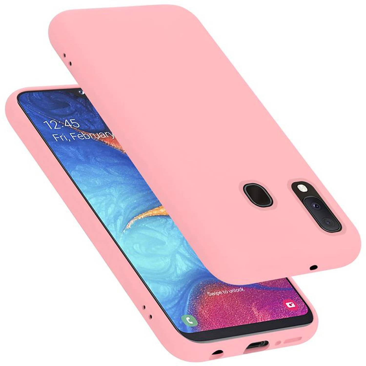 Cadorabo Schutzhülle für Samsung Galaxy A10e / A20e Hülle in Rosa Handyhülle Case Cover TPU Etui
