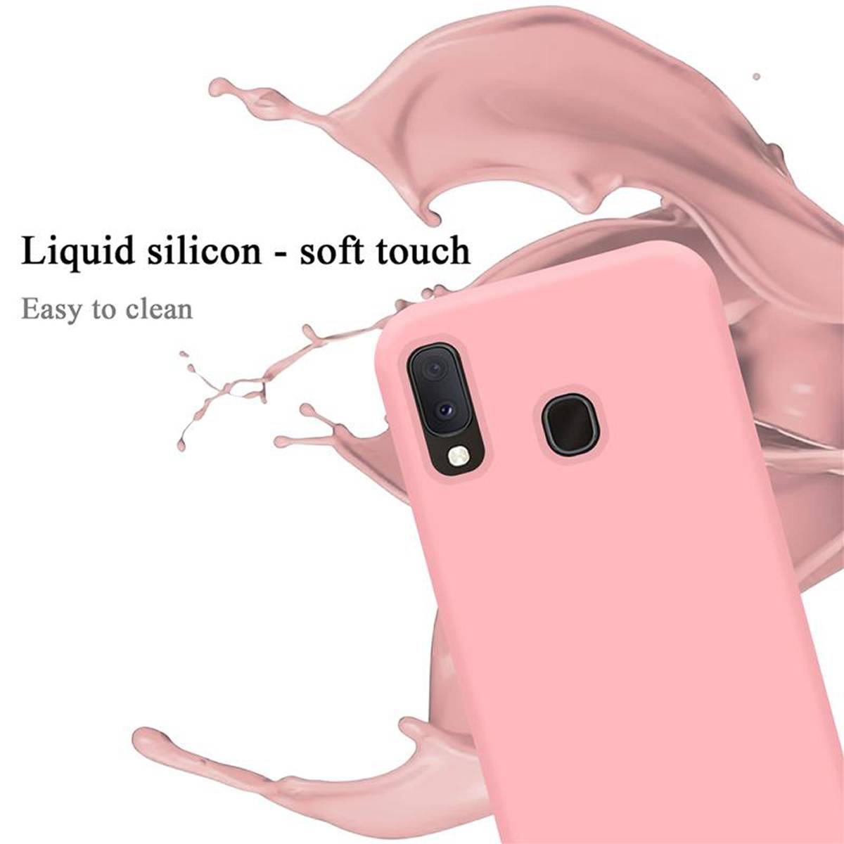 Cadorabo Schutzhülle für Samsung Galaxy A10e / A20e Hülle in Rosa Handyhülle Case Cover TPU Etui