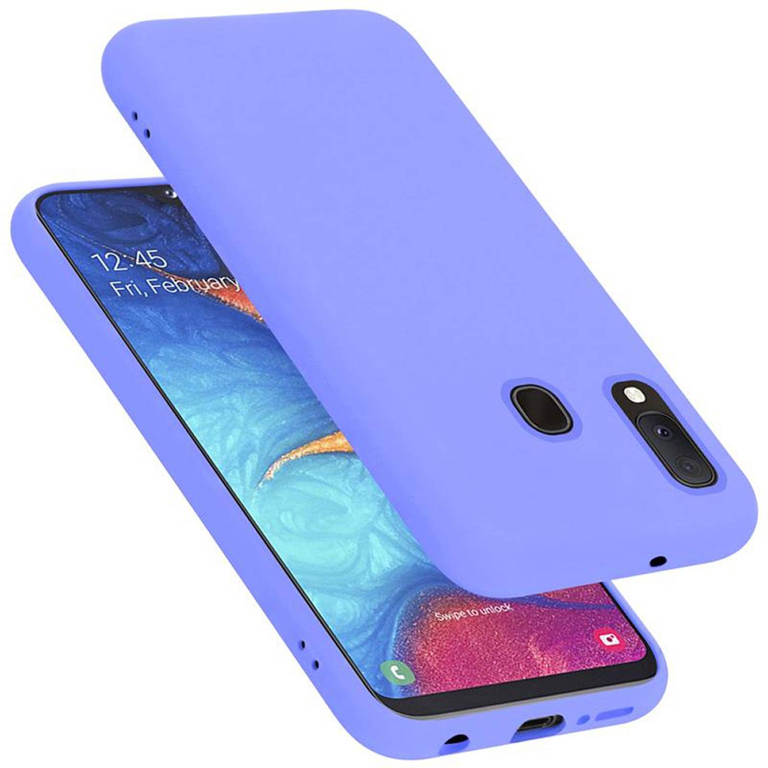 Cadorabo Schutzhülle für Samsung Galaxy A10e / A20e Hülle in Lila Handyhülle Case Cover TPU Etui