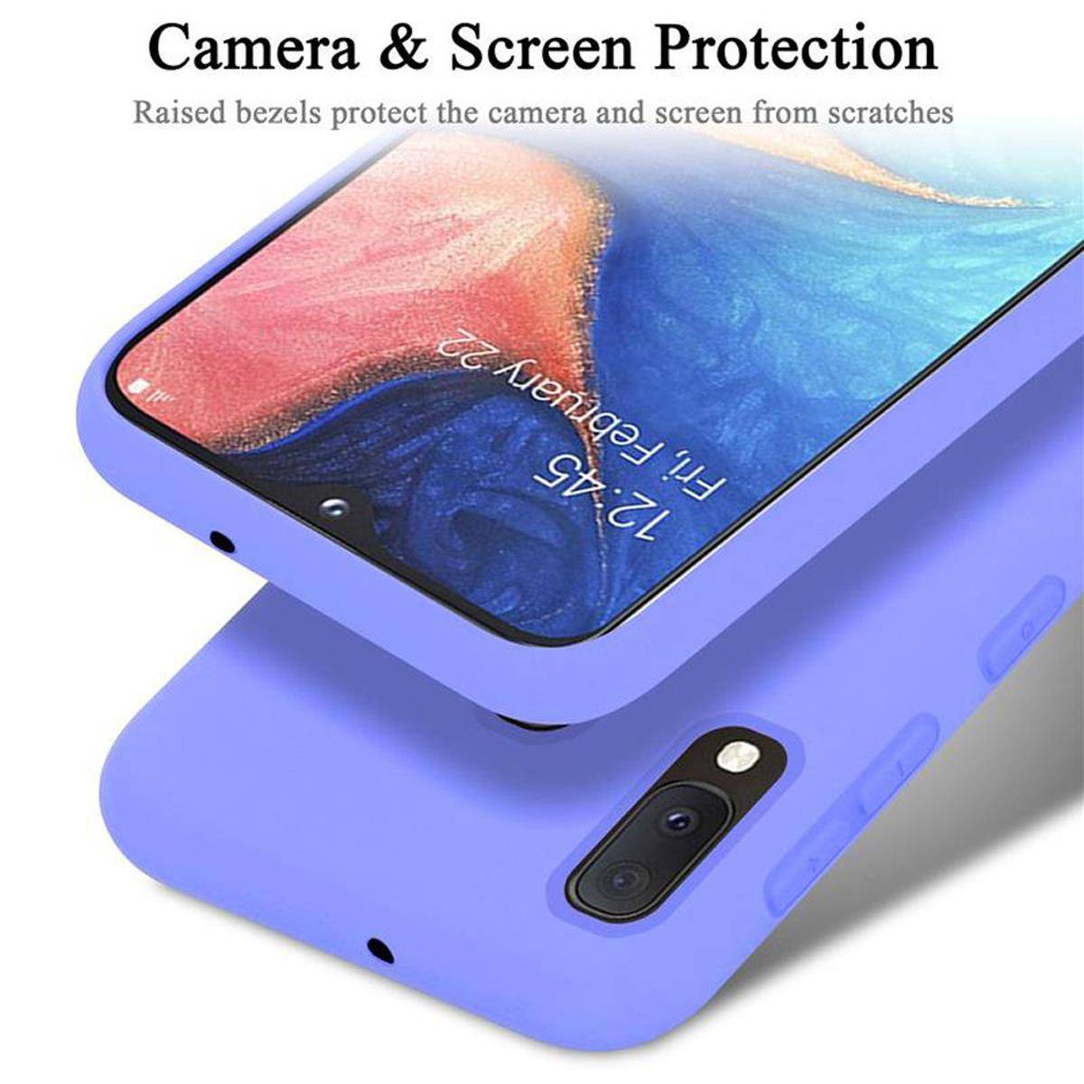 Cadorabo Schutzhülle für Samsung Galaxy A10e / A20e Hülle in Lila Handyhülle Case Cover TPU Etui