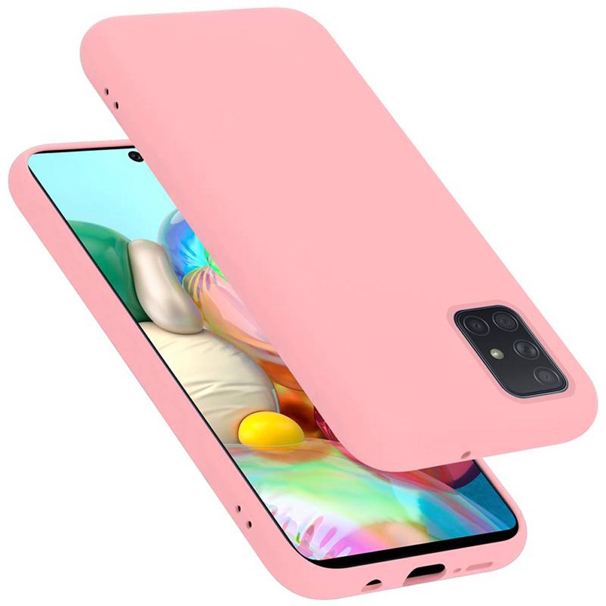 Cadorabo Schutzhülle für Samsung Galaxy A51 4G / M40s Hülle in Rosa Handyhülle Case Cover TPU Etui