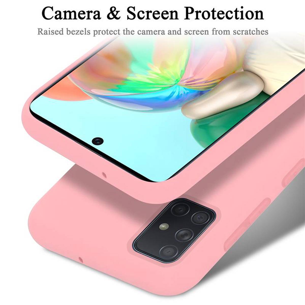Cadorabo Schutzhülle für Samsung Galaxy A51 4G / M40s Hülle in Rosa Handyhülle Case Cover TPU Etui