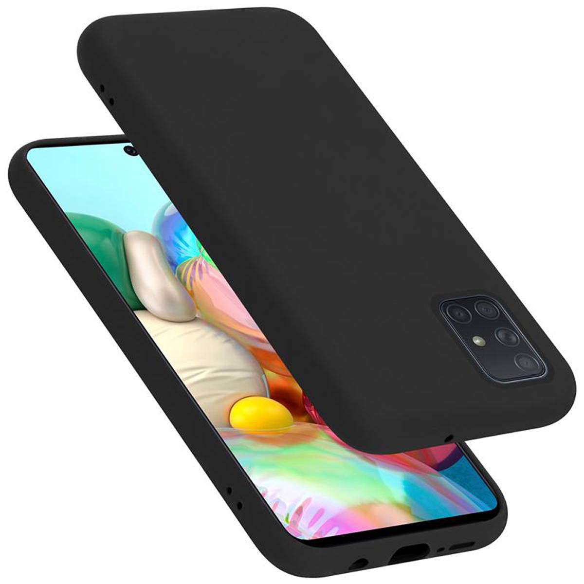 Cadorabo Schutzhülle für Samsung Galaxy A51 4G / M40s Hülle in Schwarz Handyhülle Case Cover TPU Etui