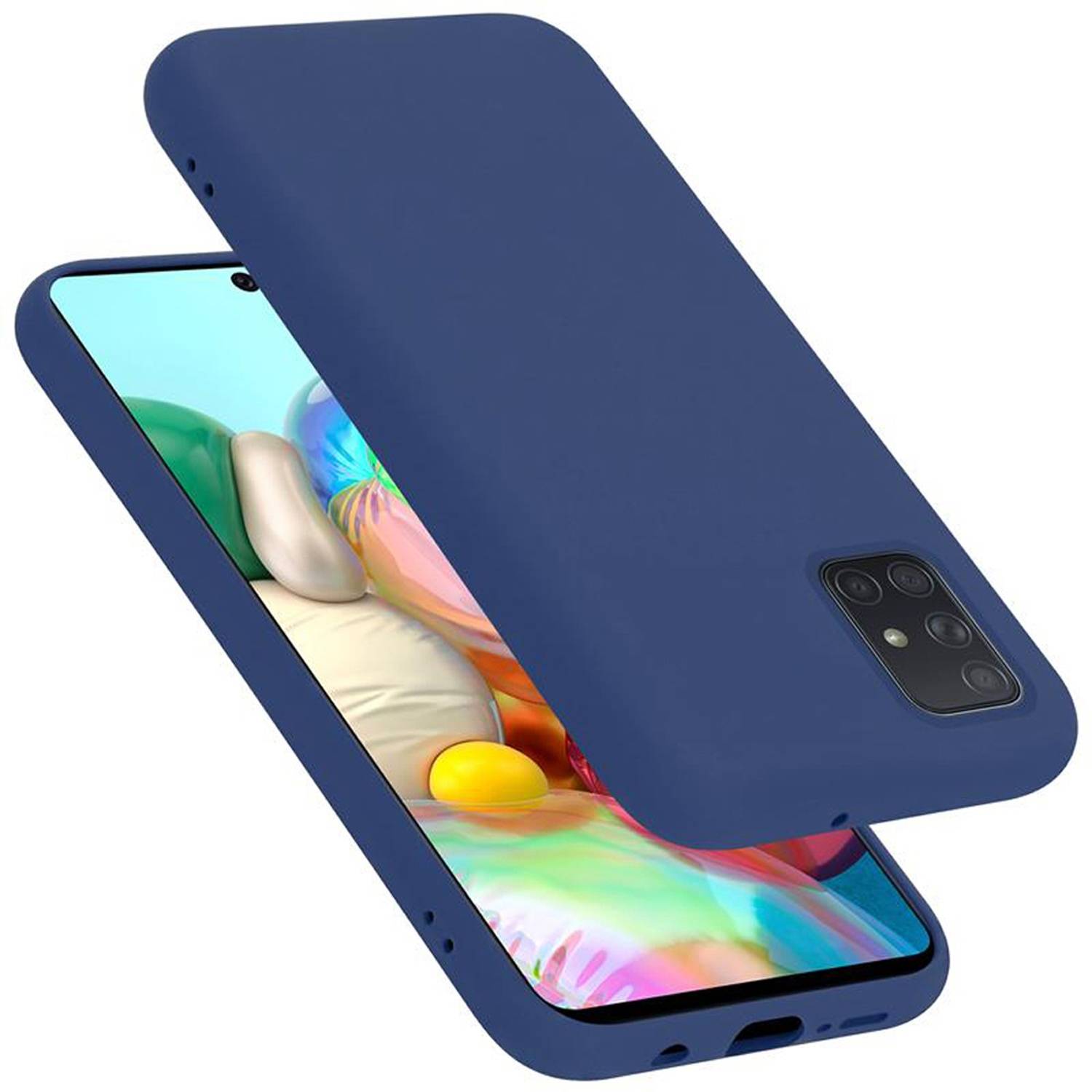 Cadorabo Schutzhülle für Samsung Galaxy A51 4G / M40s Hülle in Blau Handyhülle Case Cover TPU Etui