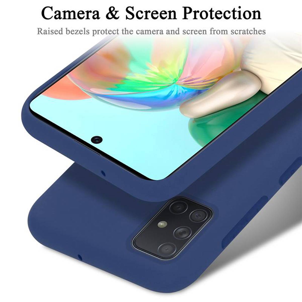 Cadorabo Schutzhülle für Samsung Galaxy A51 4G / M40s Hülle in Blau Handyhülle Case Cover TPU Etui