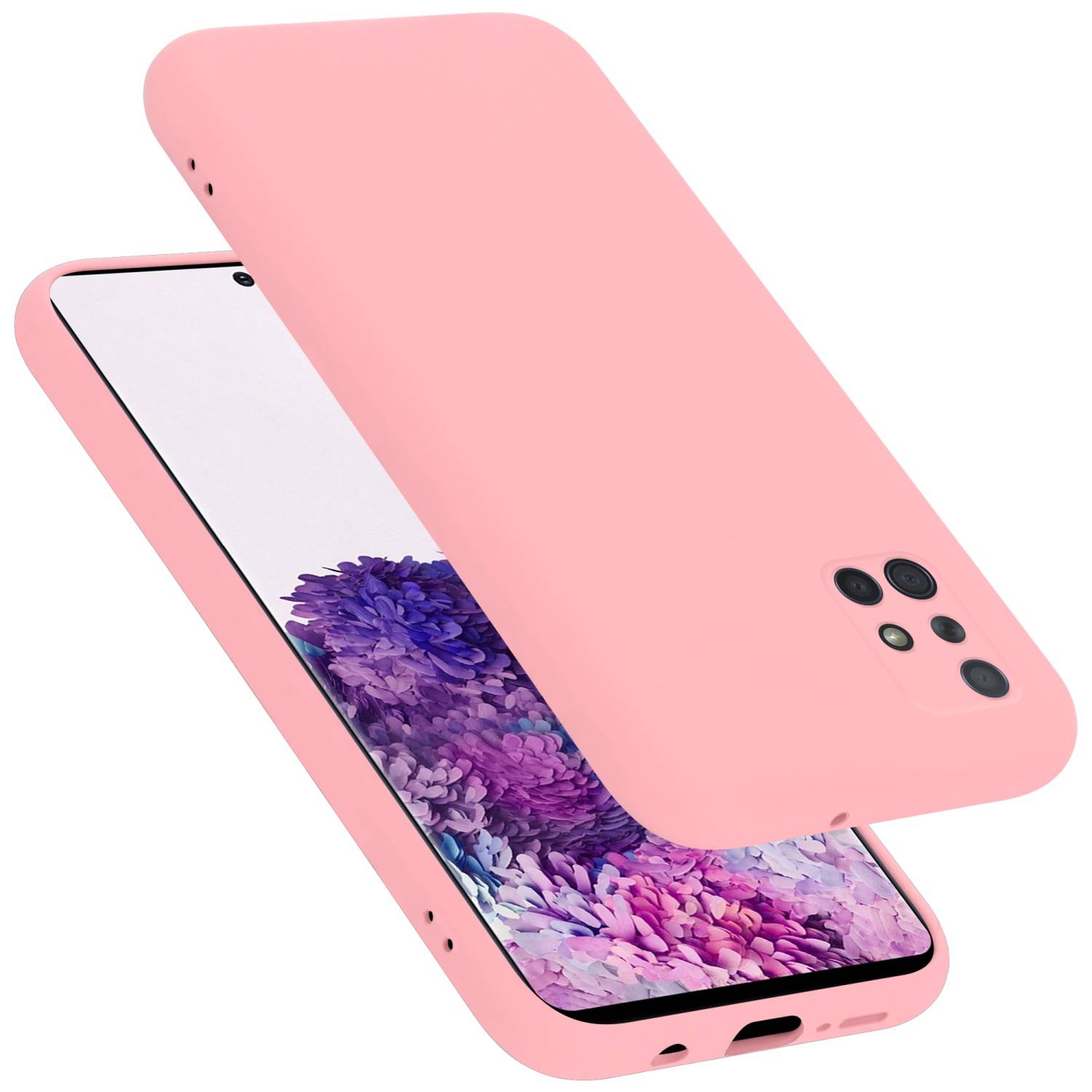 Cadorabo Schutzhülle für Samsung Galaxy A71 4G Hülle in Rosa Handyhülle Case Cover TPU Etui