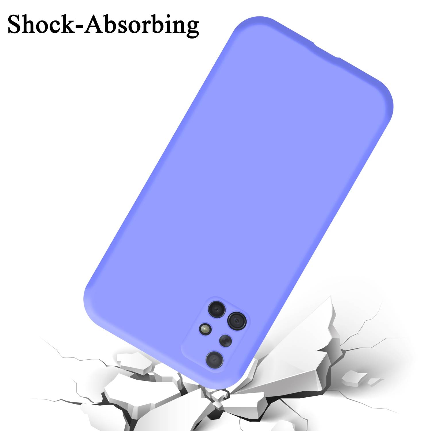 Cadorabo Schutzhülle für Samsung Galaxy A71 4G Hülle in Lila Handyhülle Case Cover TPU Etui