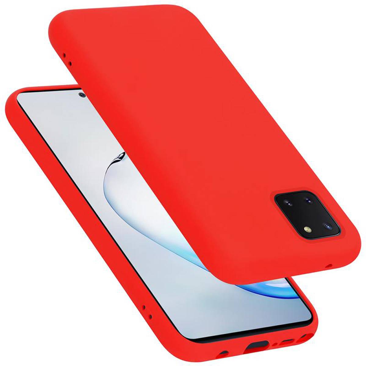 Cadorabo Schutzhülle für Samsung Galaxy A81 / NOTE 10 LITE / M60s Hülle in Rot Handyhülle Case Cover TPU Etui