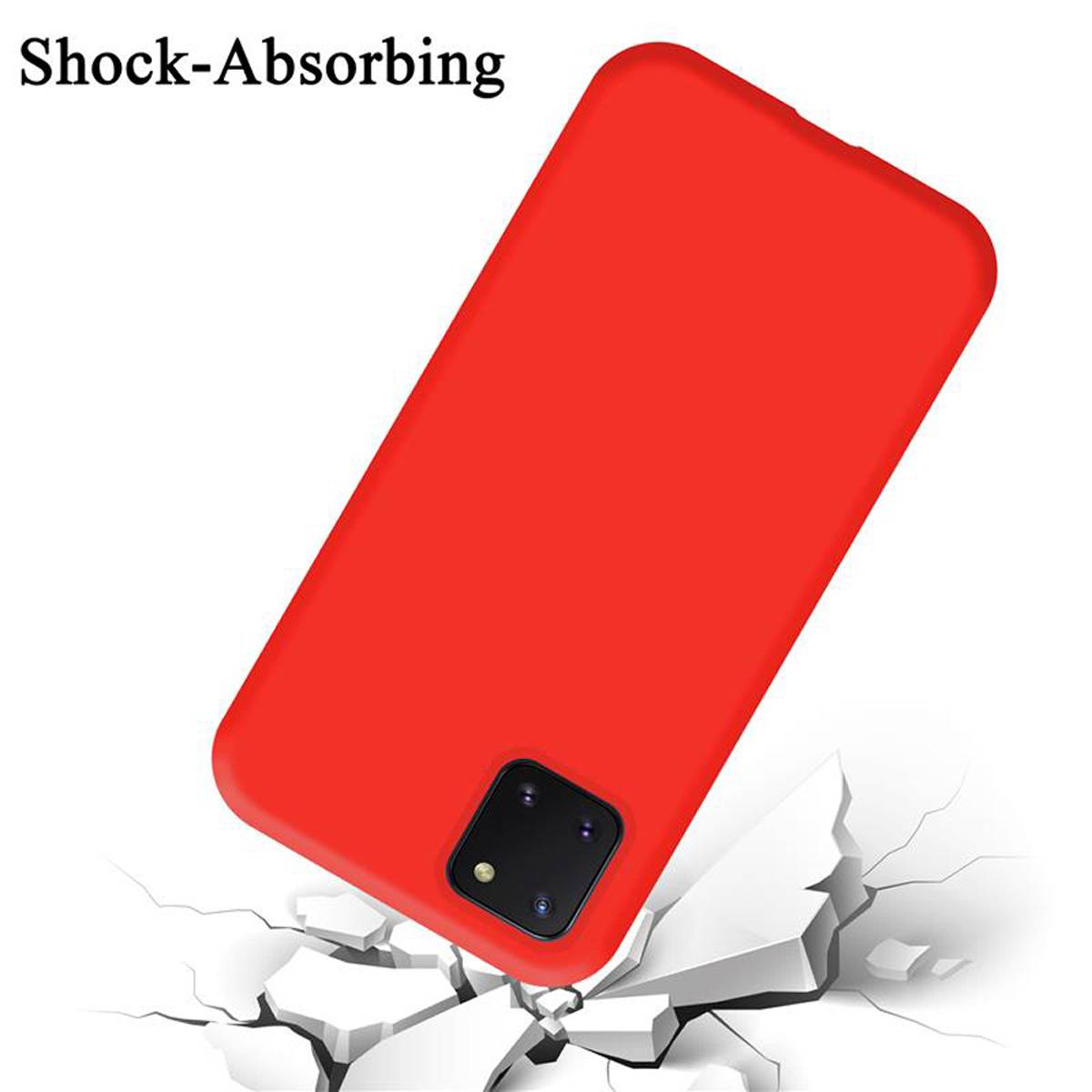 Cadorabo Schutzhülle für Samsung Galaxy A81 / NOTE 10 LITE / M60s Hülle in Rot Handyhülle Case Cover TPU Etui