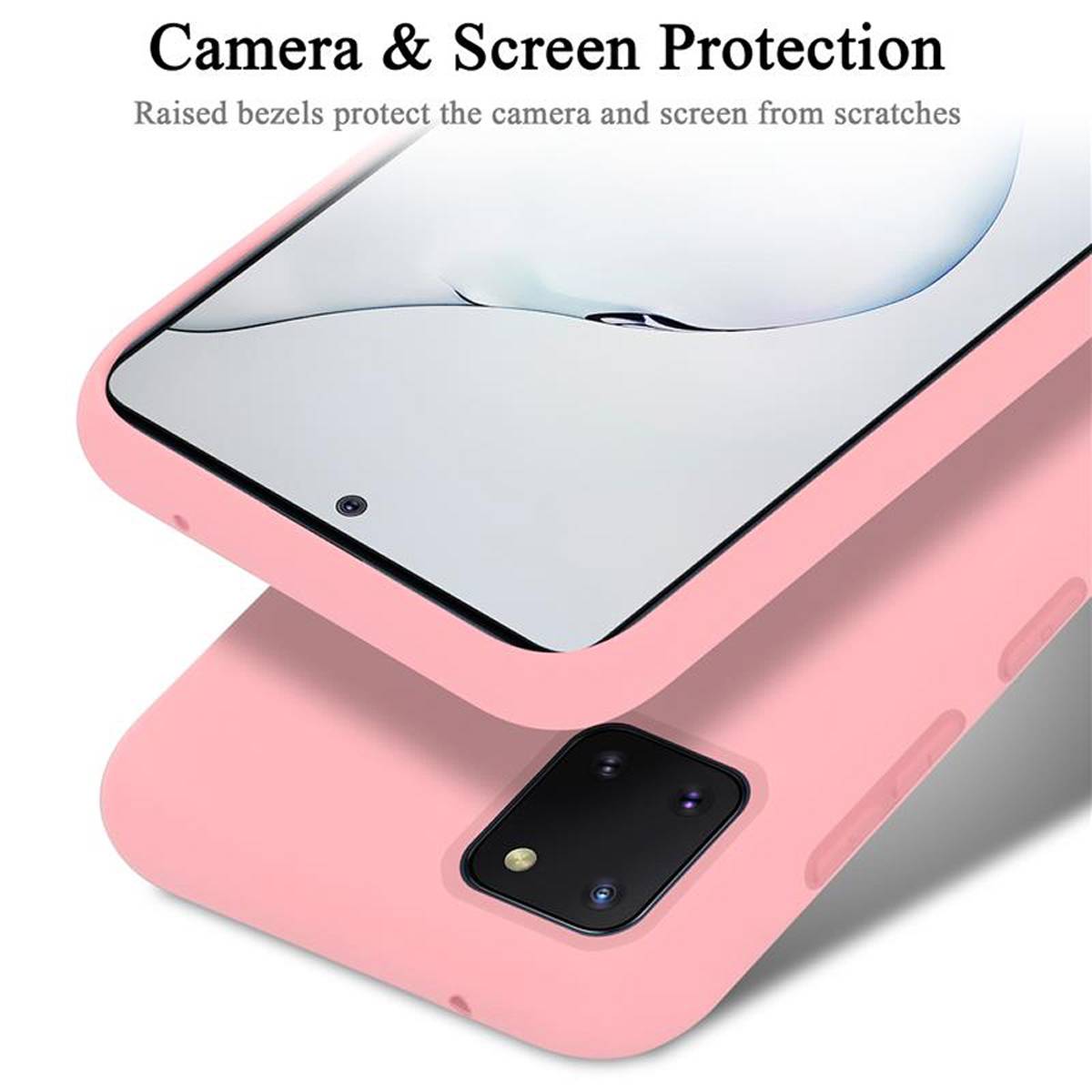 Cadorabo Schutzhülle für Samsung Galaxy A81 / NOTE 10 LITE / M60s Hülle in Rosa Handyhülle Case Cover TPU Etui