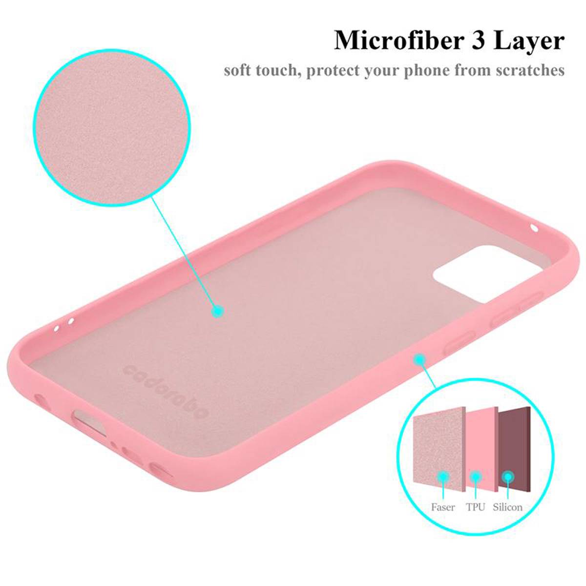 Cadorabo Schutzhülle für Samsung Galaxy A81 / NOTE 10 LITE / M60s Hülle in Rosa Handyhülle Case Cover TPU Etui