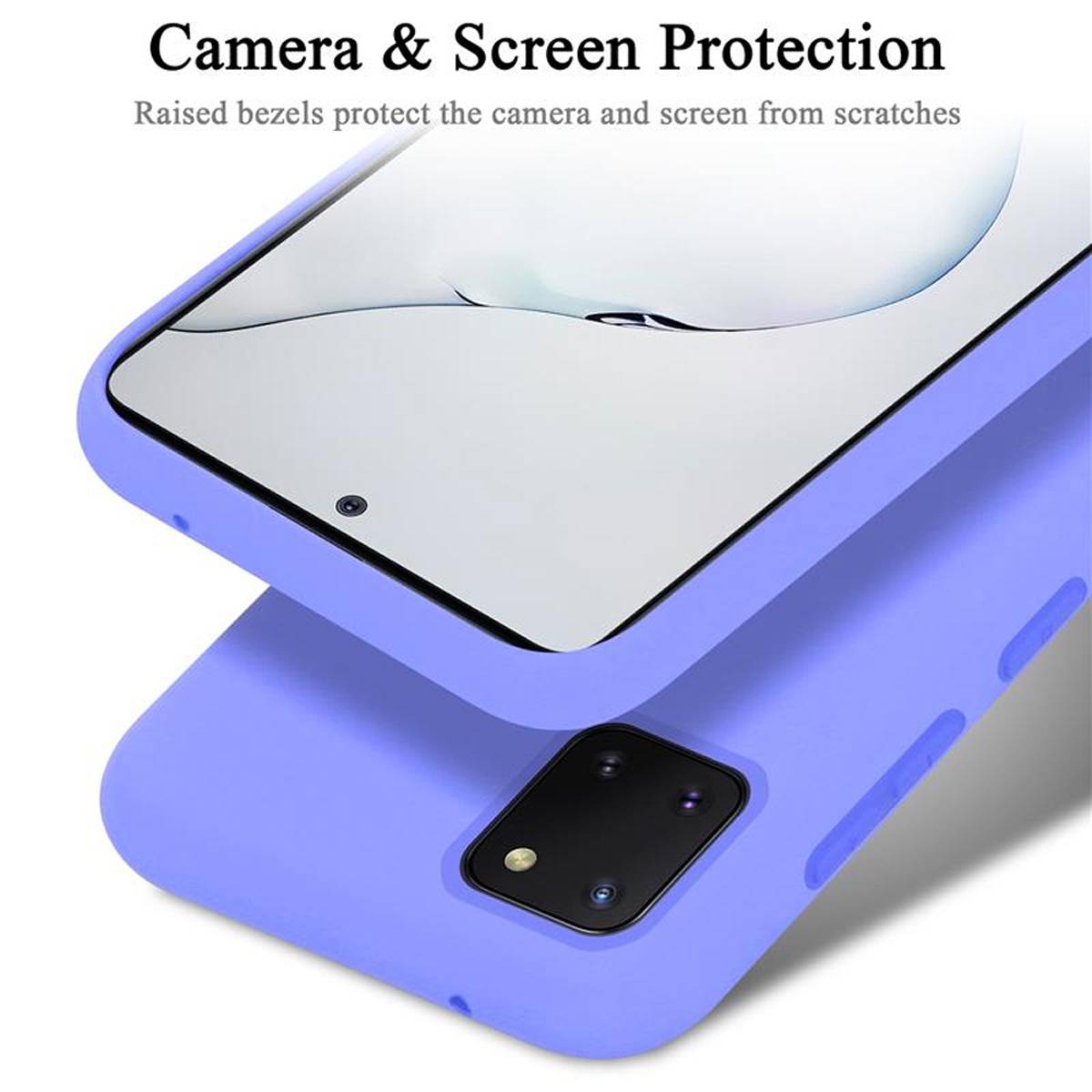 Cadorabo Schutzhülle für Samsung Galaxy A81 / NOTE 10 LITE / M60s Hülle in Lila Handyhülle Case Cover TPU Etui