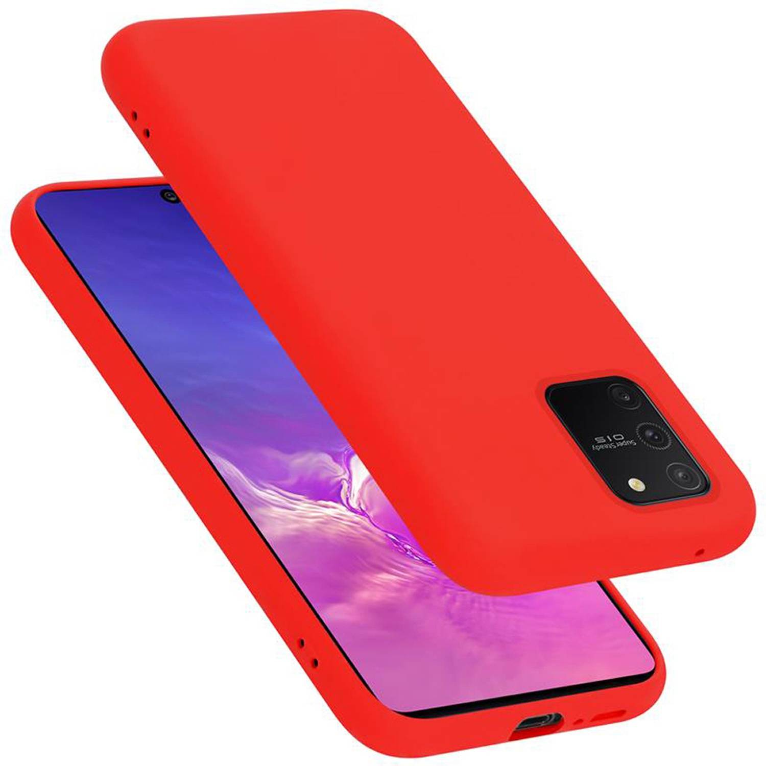 Cadorabo Schutzhülle für Samsung Galaxy A91 / S10 LITE / M80s Hülle in Rot Handyhülle Case Cover TPU Etui