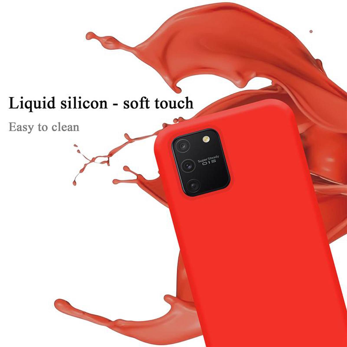 Cadorabo Schutzhülle für Samsung Galaxy A91 / S10 LITE / M80s Hülle in Rot Handyhülle Case Cover TPU Etui