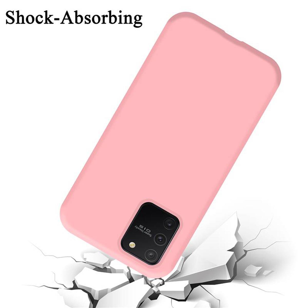 Cadorabo Schutzhülle für Samsung Galaxy A91 / S10 LITE / M80s Hülle in Rosa Handyhülle Case Cover TPU Etui